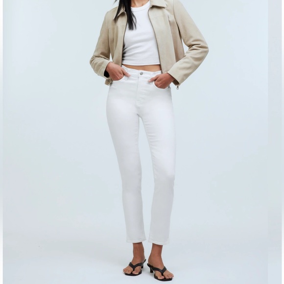 Madewell Denim - Madewell 10" High-Rise Skinny Jeans in Pure White